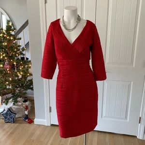Festive Red Holiday Dress, Size 12